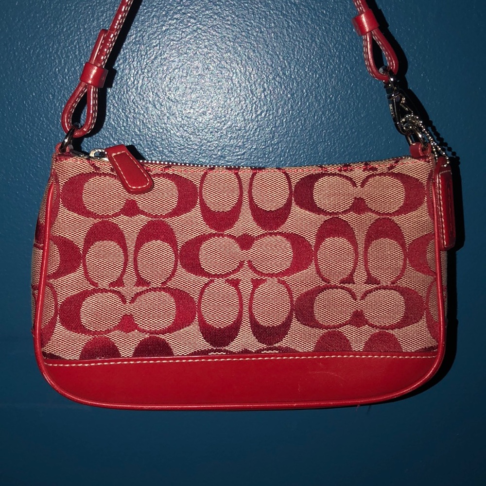 Red coach small bag